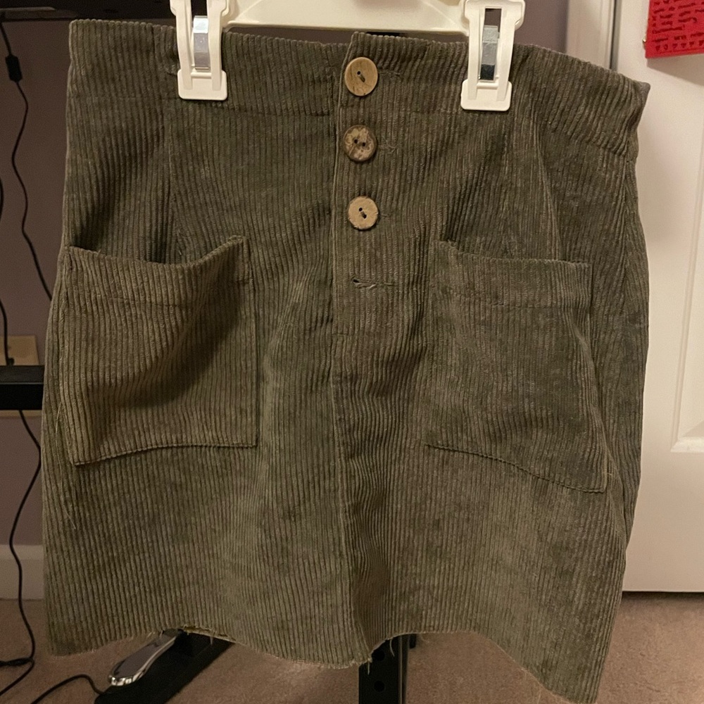 Altar’d State green mini skirt, size small